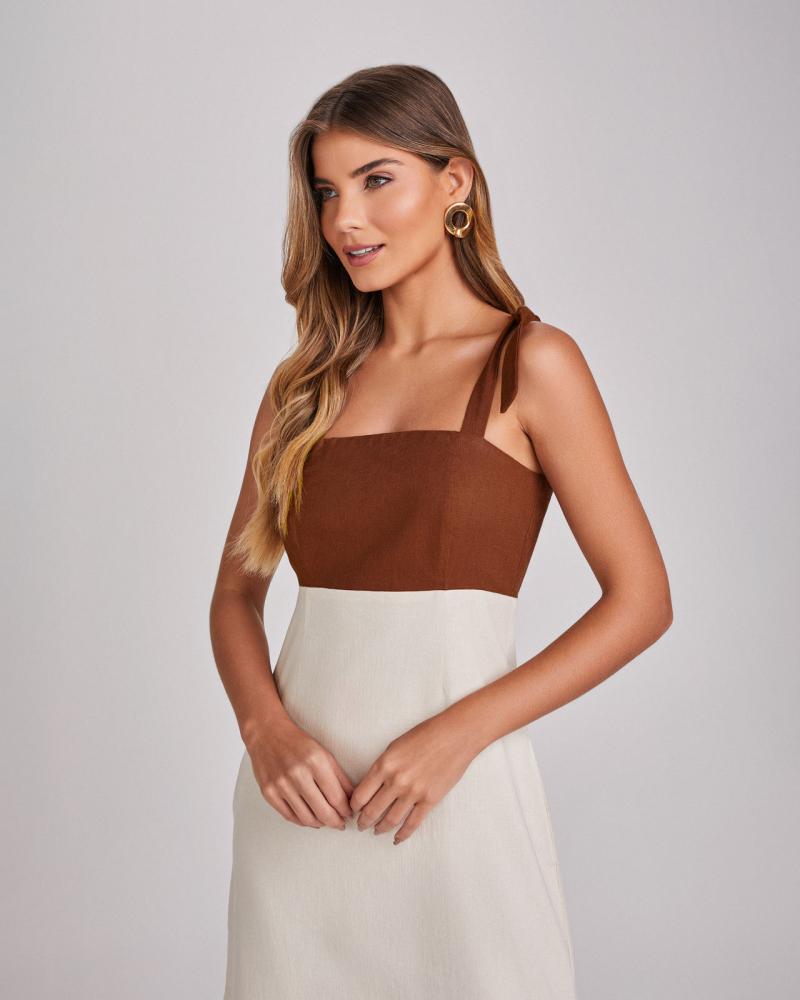 Vestido Long Midi com amarração Vestido Long Midi com amarração